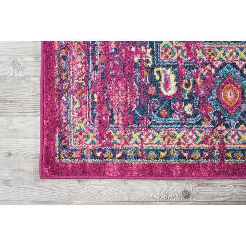 Mercury Row® Abbate Oriental Fuchsia Pink Area Rug & Reviews Wayfair